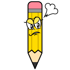 Angry Yellow Pencil