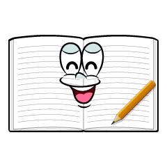 Smiling Open Notebook
