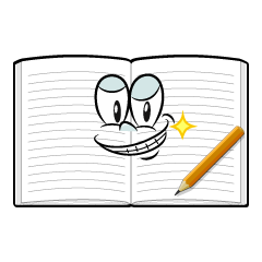 Grinning Open Notebook