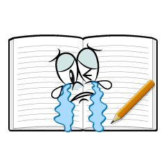 Crying Open Notebook