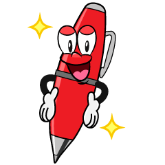 Glitter Red Pen