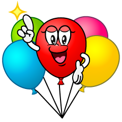 Posing Colorful Balloon