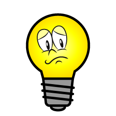 Worried Light Bulb