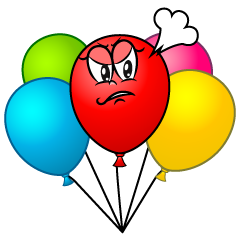 Angry Colorful Balloon