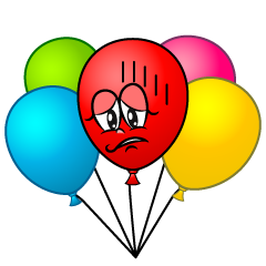 Depressed Colorful Balloon