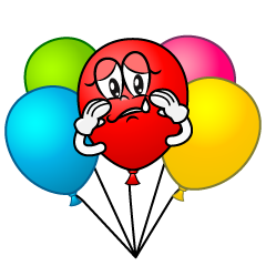 Sad Colorful Balloon