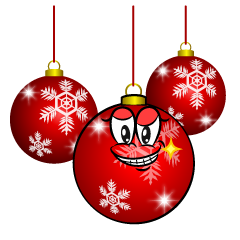 Grinning Christmas Ornaments