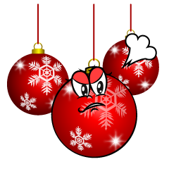 Angry Christmas Ornaments
