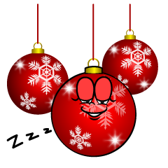 Sleeping Christmas Ornaments