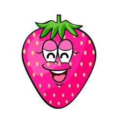 Smiling Pink Strawberry