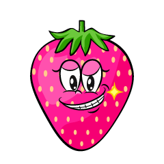 Grinning Pink Strawberry