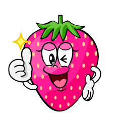 Thumbs up Pink Strawberry