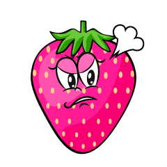 Angry Pink Strawberry