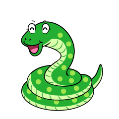 Smiling Green Snake