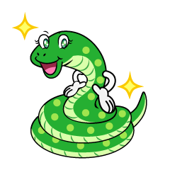 Glitter Green Snake