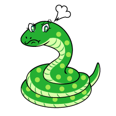 Angry Green Snake