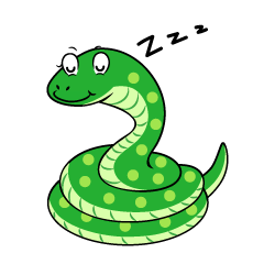 Sleeping Green Snake
