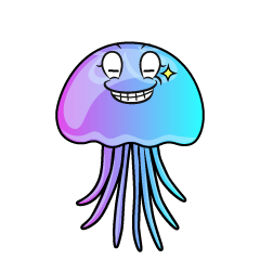 Grinning Pastel Jellyfish