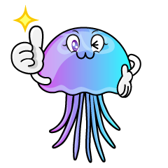 Thumbs up Pastel Jellyfish