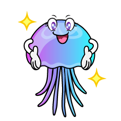 Glitter Pastel Jellyfish