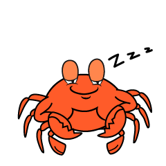 Sleeping Gazami Crab