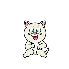 Laughing Girl Cat