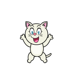 Surprised White Cat