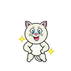 Glitter White Cat