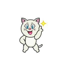 Posing White Cat