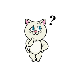Thinking White Cat