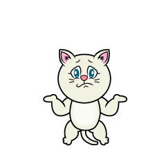Troubled White Cat