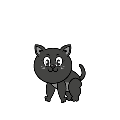 Dancing Black Cat