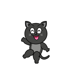Smiling Black Cat