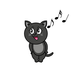 Singing Black Cat