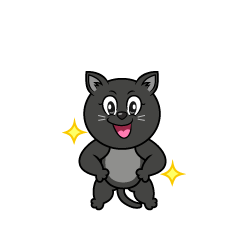 Glitter Black Cat