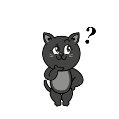Thinking Black Cat