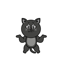Troubled Black Cat