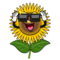 Sunflower with Sunglasses