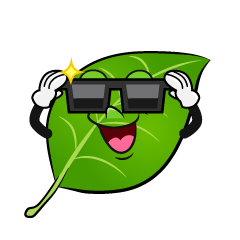 Leaf with Sunglasses