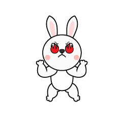 Enthusiastic White Rabbit