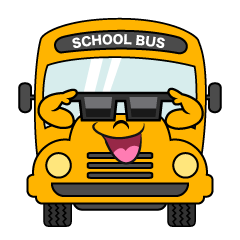 School Bus with Sunglasses