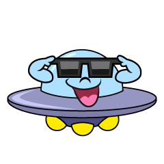 UFO with Sunglasses