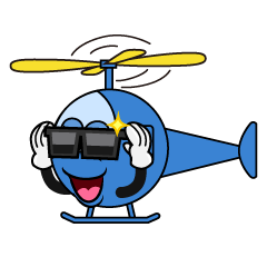 Helicopter with Sunglasses