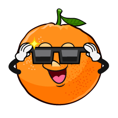 Orange with Sunglasses