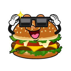 Burger with Sunglasses