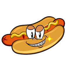 Grinning Hot Dog