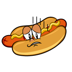 Depressed Hot Dog
