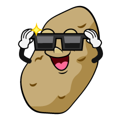 Potato with Sunglasses