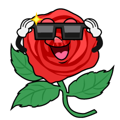 Rose with Sunglasses