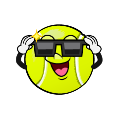 Tennis Ball with Sunglasses